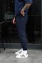 Compact Combed Cotton Unisex Jogger Leg Navy Blue Tracksuit - 4