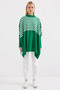 15783 Slit Poncho Sweater - F. Green - 2
