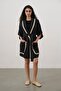 Beige Black Women's Cardigan - 2