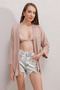 5862 Knitted Kimono - Beige