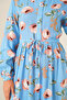 2144 Magnificent Collar Hijab Dress - Light Blue - 5