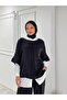 Camelya Pleated Detailed Viscose Satin Shiny Double Suit Set, Matching Hijab Set - 2