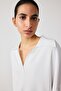 Women's - White Shirt Collar Sweater - 6
