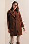 9085 Kaşe Coat - D.kahve - 3