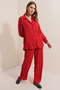 5858 Knitted Two-Piece Set - Red - 6