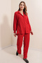 5858 Knitted Two-Piece Set - Red - 4