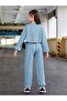 Girl's Oversize Strappy Crop Tracksuit 3 Piece Set - 3