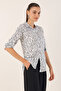3721 Graphic Patterned Shirt - H. White - 3