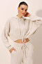 15845 Hooded Oversize Double Suit - Cream - 3