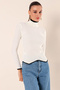 15823 Turtleneck Knitwear Sweater - White - 4