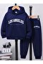 2-Piece Children's Los Angeles Printed Hooded Tracksuit Set - 2