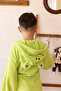 100% Cotton Hooded Children's Bathrobe with Ears, Animal Figure-Frog - 5