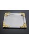 3-Piece Silver and Gold Rose 18/10 Steel Coffee Serving Tray - 5