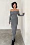 Women's Madonna Collar Camisole Fabric Long Dress - 2