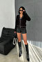 Black Stripe Detailed Knitwear Cardigan - 4
