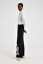EMBROIDERED CREPE PANT - 3