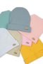 Baby Girl Wooden Emblem Beige Cotton Beret - 3