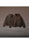 Kahverengi Kapşonlu Basic Sweatshirt - 3