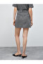 Glittery Pleated Knitwear Mini Skirt - 4
