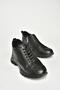 T 555130203   Black Genuine Leather Comfort Orthopedic Sole Women's Boots - 7