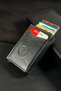 Black Card Holder Wallet with Mechanism - 2