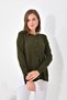 Women's Poplin Fabric Detailed Cardigan Khaki 20526 - 2