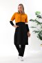 Women's Hijab Tracksuit Set Long Casual Sports Set Mustard - 8