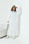 Women's Comfortable Fit Baby Collar Dress Ecru 30968 - 2