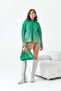 Women's Zipper Detailed Cardigan Green 20870 - 5