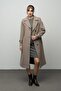 Mink 3028 - Men's Cashmere Coat, Square Patterned Collar