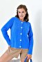 Women's Button Detailed Knitwear Cardigan Blue 20788 - 4