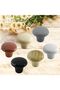 15 Pieces of Hard Plastic Mushroom Button Handle Black Cabinet Furniture Kitchen Cabinet Drawer Door Handle Handle - 6