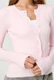 Powder Button Long Sleeve Ribbed Knit Cardigan Mg2177 - 3