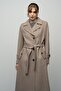 Mink 3028 - Men's Cashmere Coat, Square Patterned Collar - 2