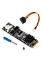 M.2 Pci E to Type E USB 3.1 Nvme Ngff m Key Express Card - 7