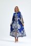 Atlas Fabric Dress & Lace Detail (Belt Included) - Blue - 4