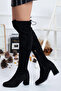 Women's Thick Heeled Stretch Material Flexible Boots - 2