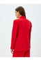 Double Breasted Blazer Jacket Buttoned Asymmetrical Flap Pocket Detail - 4