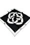 Black and White Silk Scarf - 8800701 -311 Sura