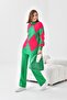 Women's Diamond Pattern Detailed Double Suit Benetton 20466