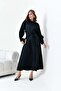 Women's skirted glossy set black 30869 - 5