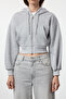 Gri Melanj Regular/Normal Kalıp Kapüşonlu Kalın içi Polarlı Örme Hırka/Sweatshirt TWOAW25SW00068 - 4