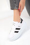 White-Black Women's Sneakers 19685 - 3