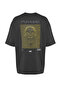 Anthracite Oversized/Wide Cut Puffy Printed 100% T-Shirt TMNSS23TS00171 - 8