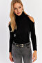 Women's Black Off-Shoulder Camisole Blouse Hor04 - 3