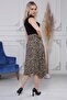تنورة ليوبارد غير متماثلة بخصر مطاطي G021 - 7