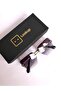 Lookup Smoked Laser Square Crystal Cut Women's Sunglasses - 5