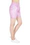 Women's Light Pink Pocket Elaborate Shiny Shorts - 5