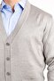Men's Gray Wool Knitwear Knitted Dad Cardigan - 5