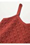 Women's Red Short Knitted Tshirt - 5